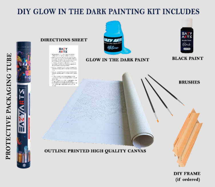 Eazy Arts Paint by Number kit Includes