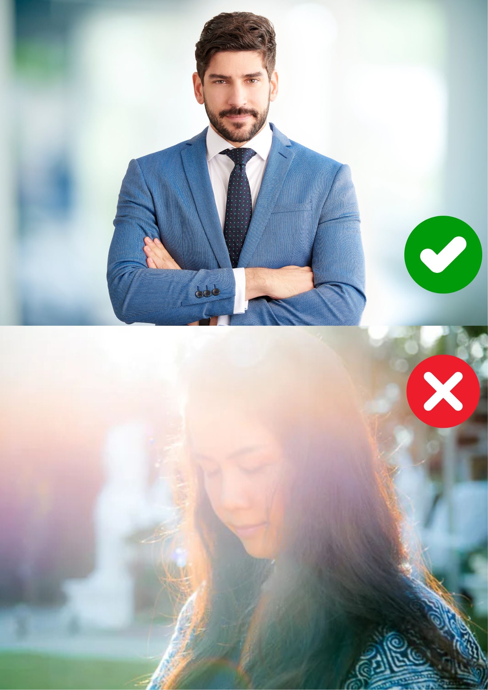 Make sure the image is clear and does not have too much light in it