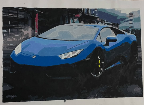 Painting by @__artistic_archive__, made with an Eazy Arts paint by numbers kit