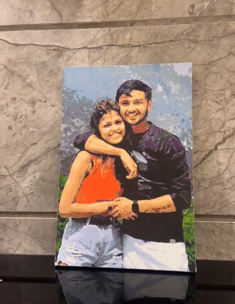 Painting by @artrays_riddhijain, made with an Eazy Arts custom paint by numbers kit
