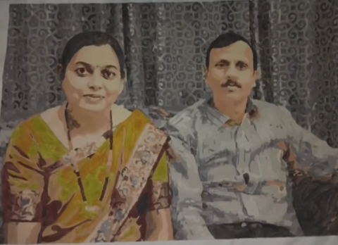 Painting by @artyinsaan, made with an Eazy Arts custom paint by numbers kit