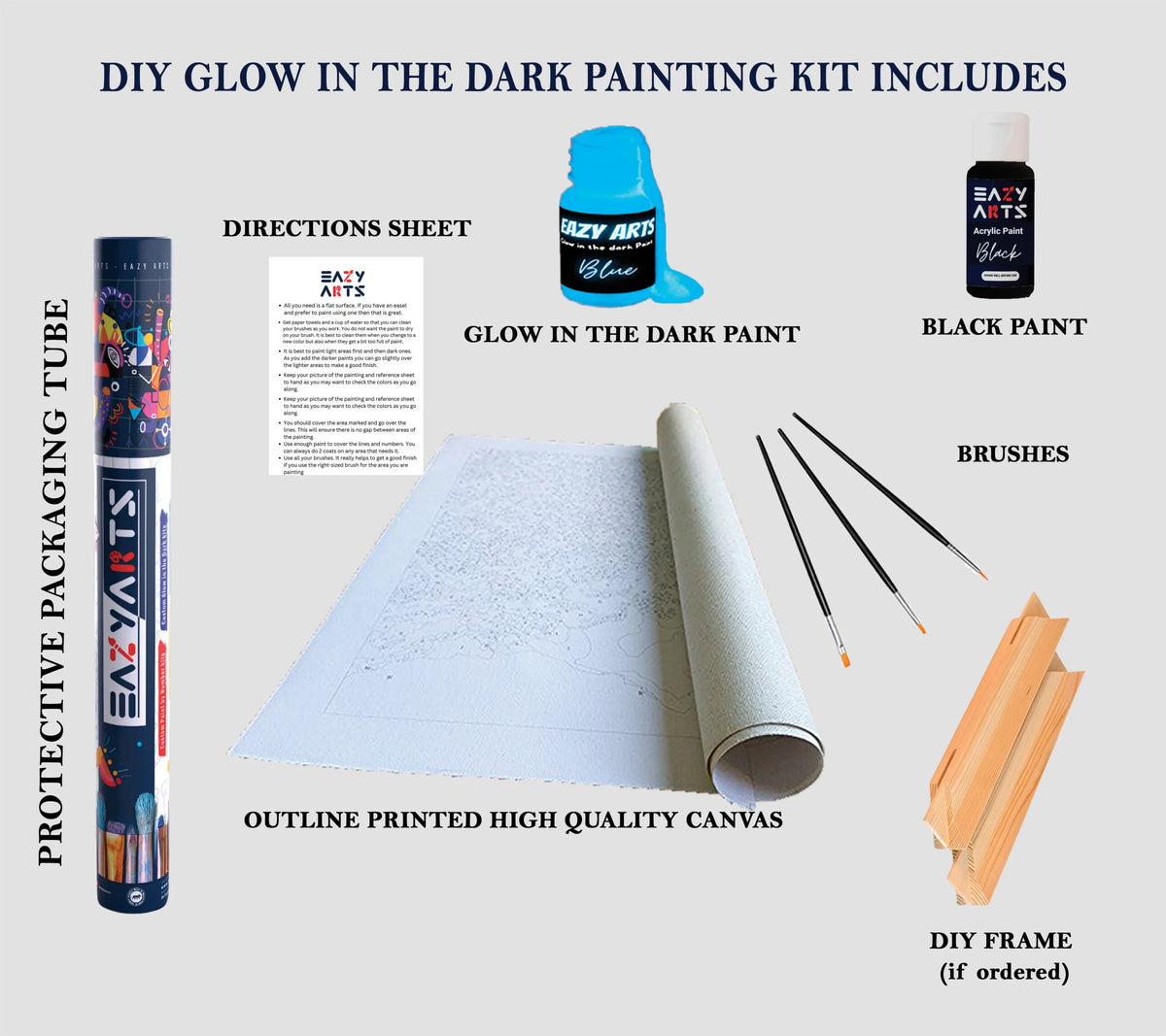 Glow in the Dark Kit – Materials & Instructions | Eazy Arts