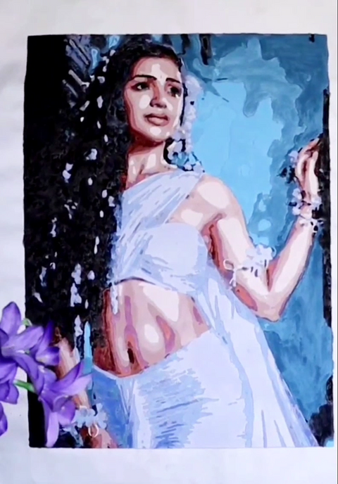 Painting by Lavanya, made with an Eazy Arts custom paint by numbers kit