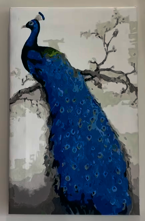 Painting by @shrutella__, made with an Eazy Arts paint by numbers kit