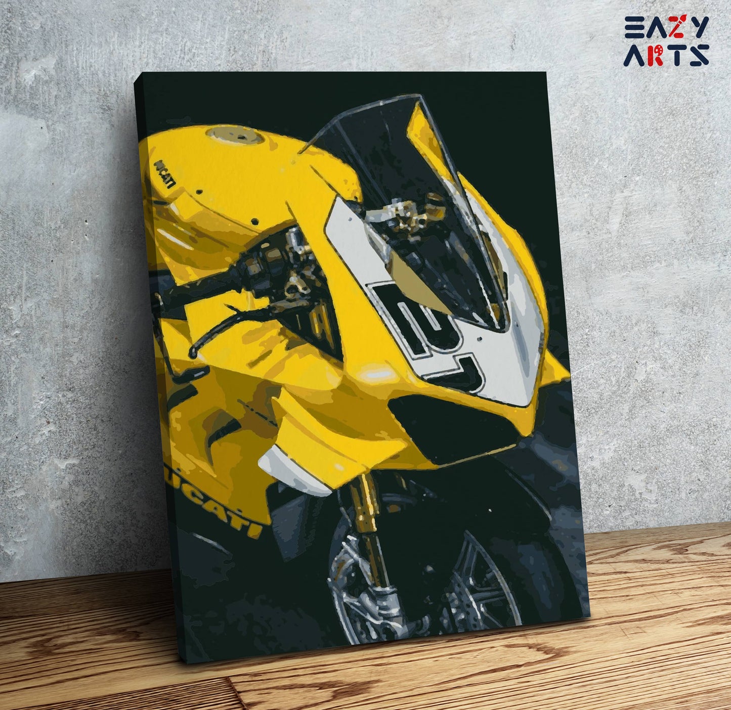 Yellow Ducati Bike PBN kit