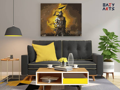 Lord Hanuman paint by numbers kit