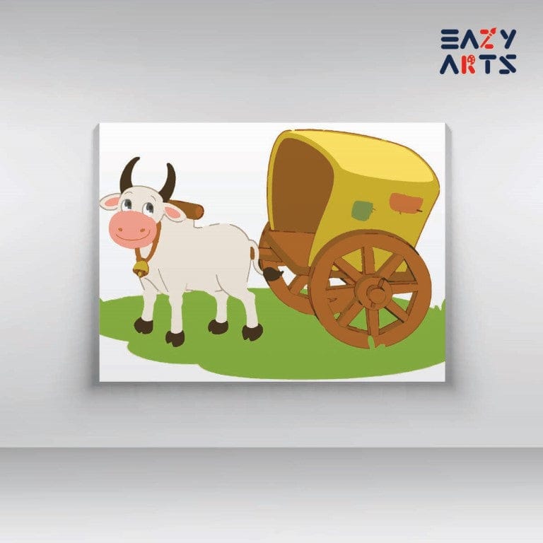 Indian bull cart sketch stock vector. Illustration of sketch - 134357553