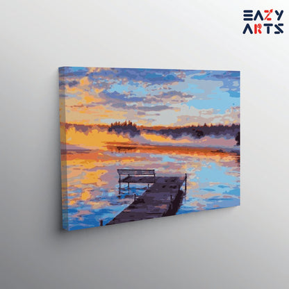 Sunset at Port paint by numbers