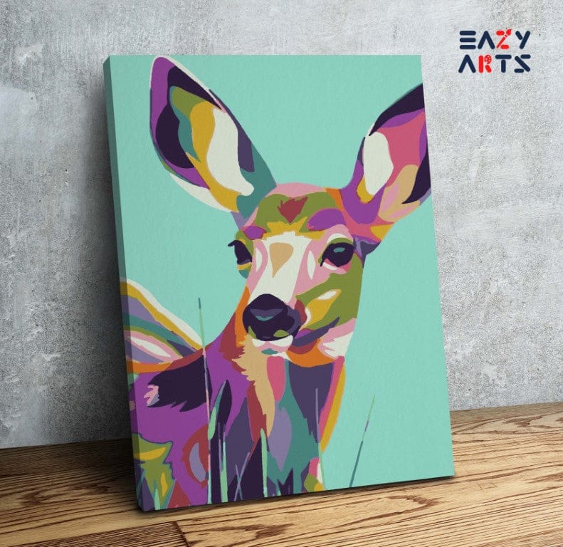 Deer Abstract PBN kit for kids