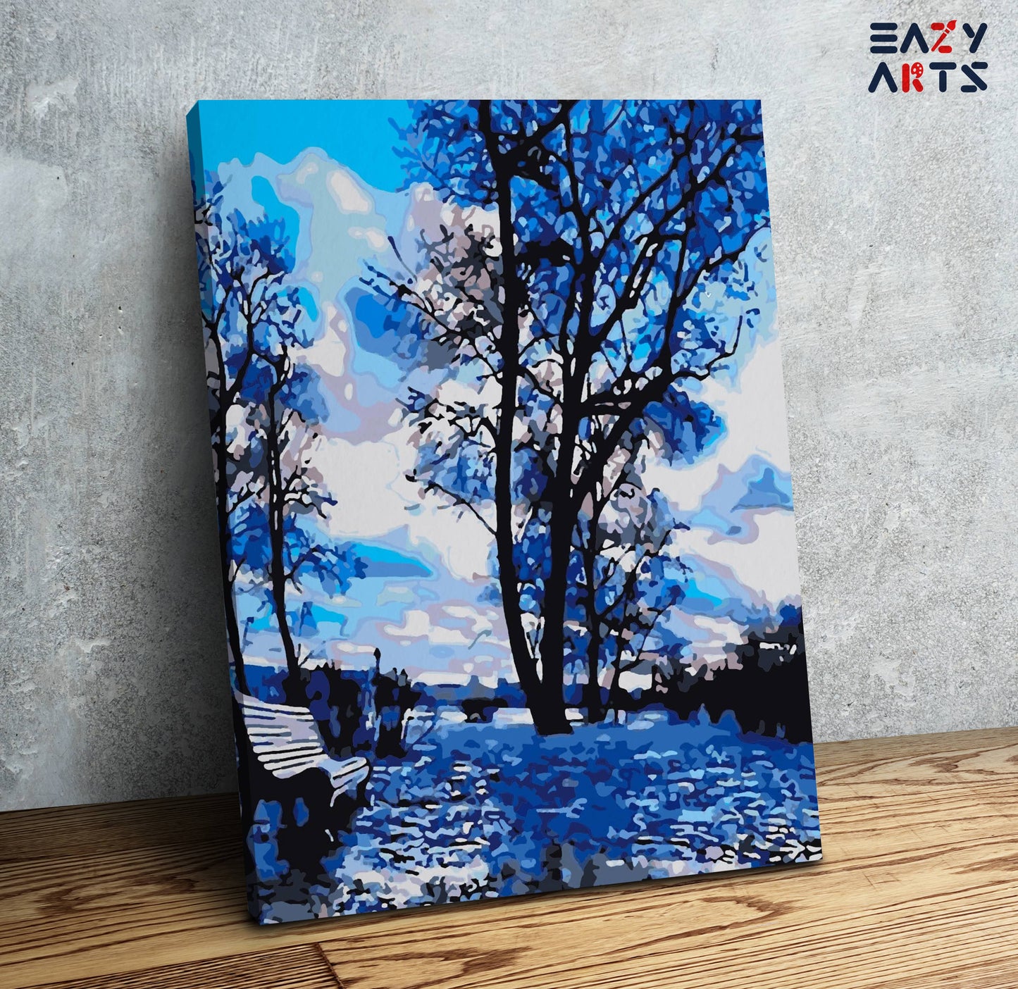 Blue Sky and Trees PBN kit