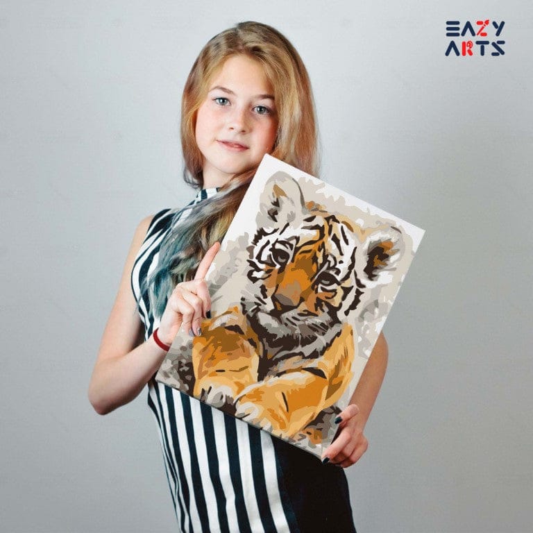 Baby Tiger Sitting Paint By Numbers kit