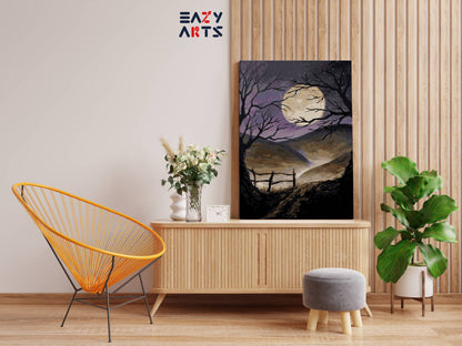 Beautiful Moon paint by numbers kit