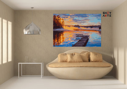 Sunset at Port paint by numbers kit