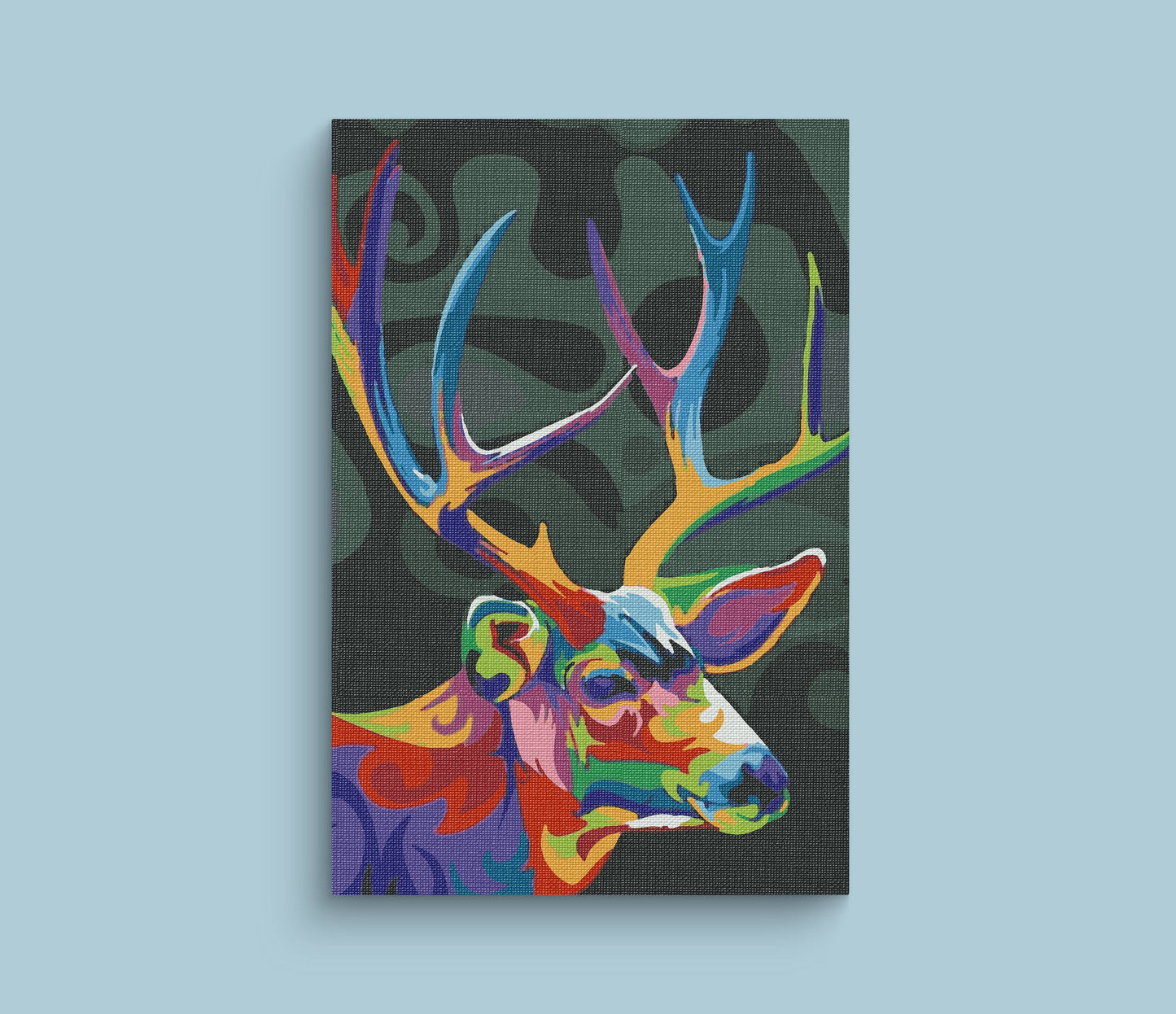 Deer abstract paint by numbers
