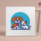 Dog Cat Friends PBN kit for kids