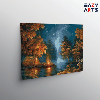 A Night in Jungle Tent  paint by numbers