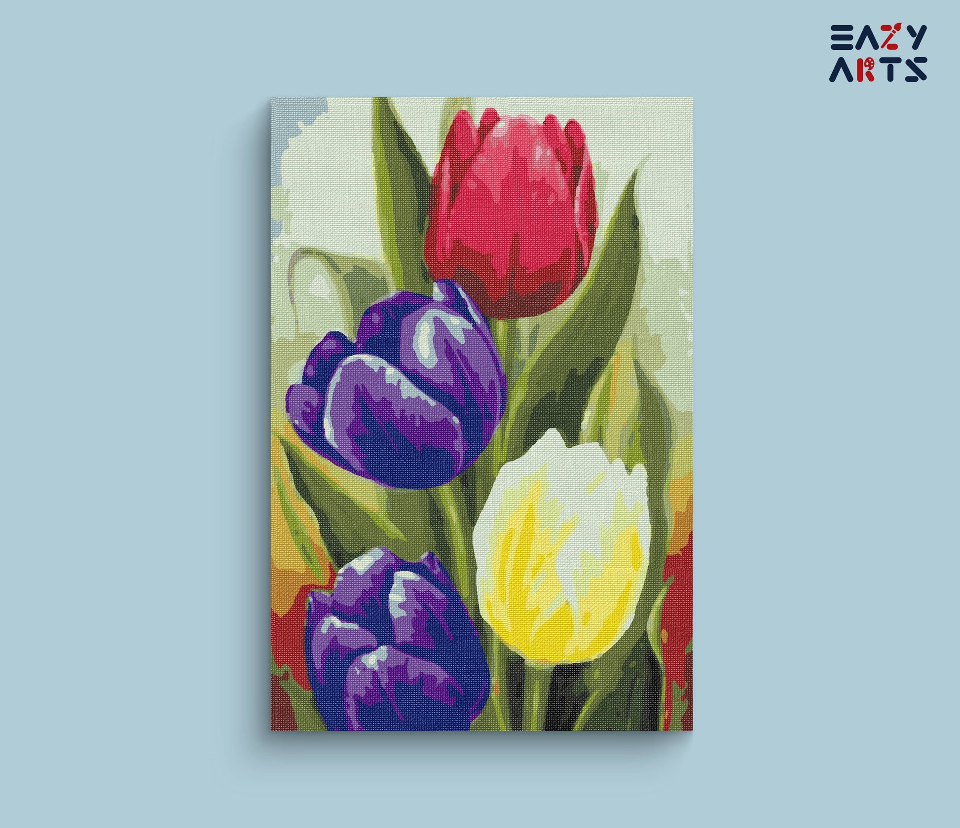 Colorful Tulips Flowers paint by numbers