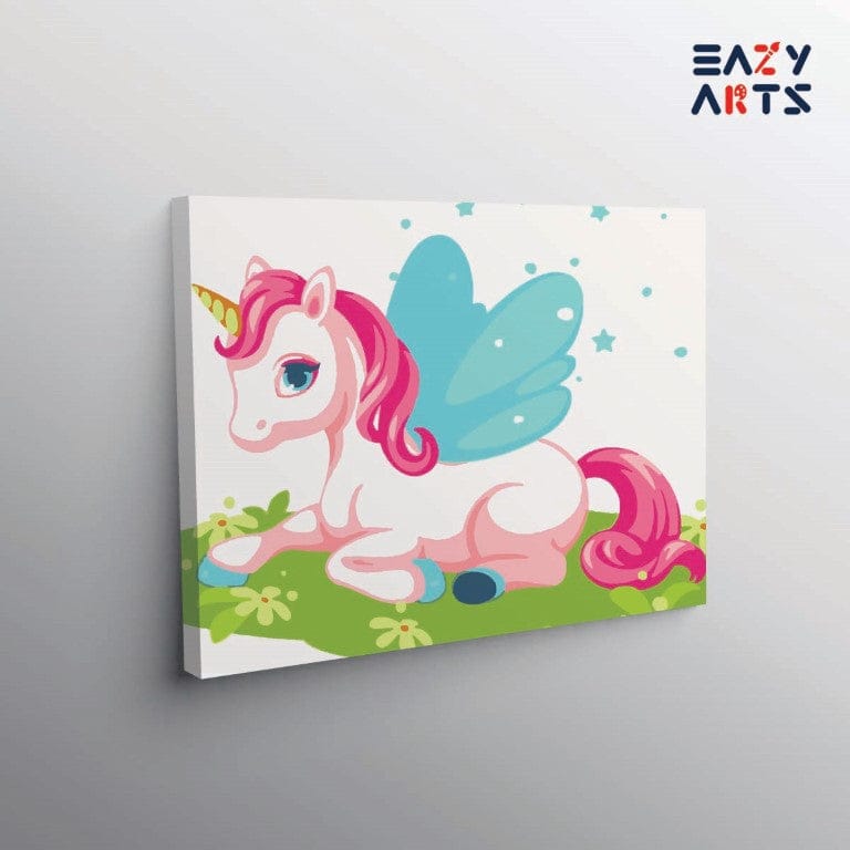 Pink Unicorn PBN kit for kids