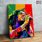 Bob Marley Singing  Abstract PBN kit