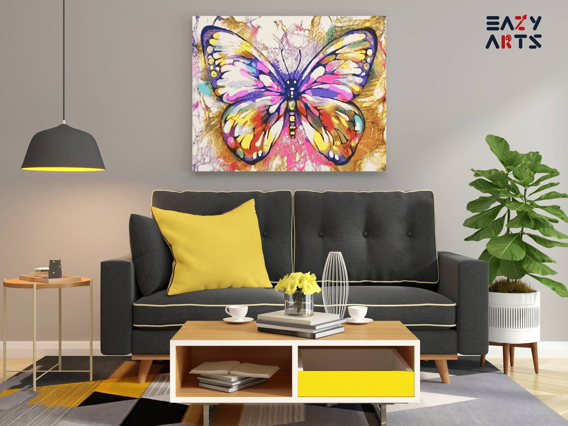 Butterfly Abstract paint by numbers kit