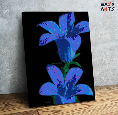 Blue Gentiana Scabra Flower PBN kit