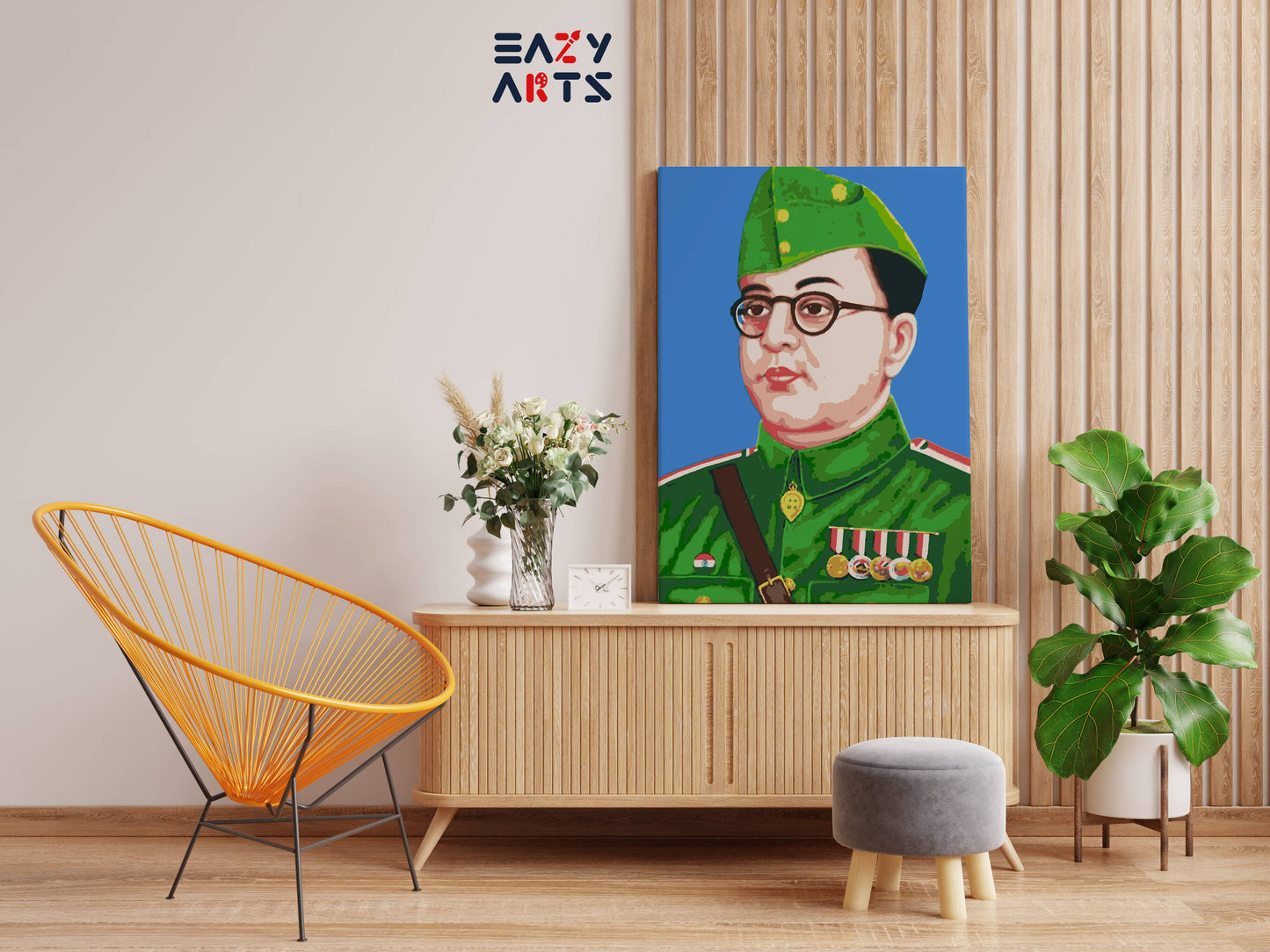 Subhas Chandra Bose paint by numbers kit