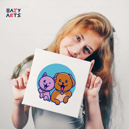 Cat and Dog Paint By Numbers kit