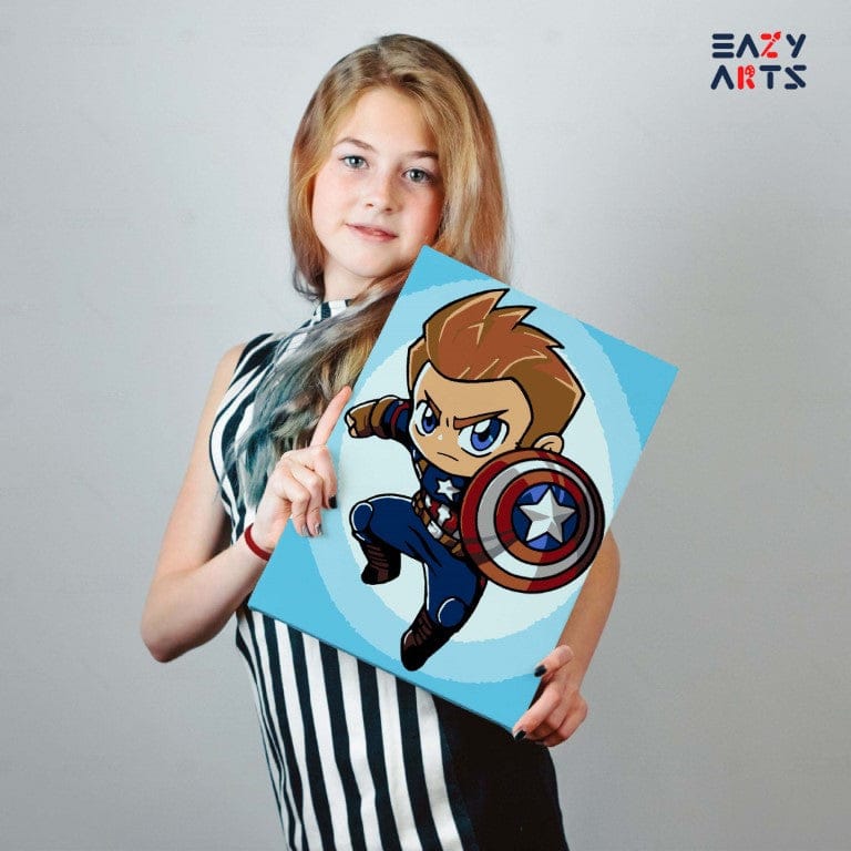Captain America Jump Paint By Numbers kit