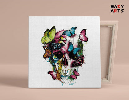 Butterfly on Skull PBN kit