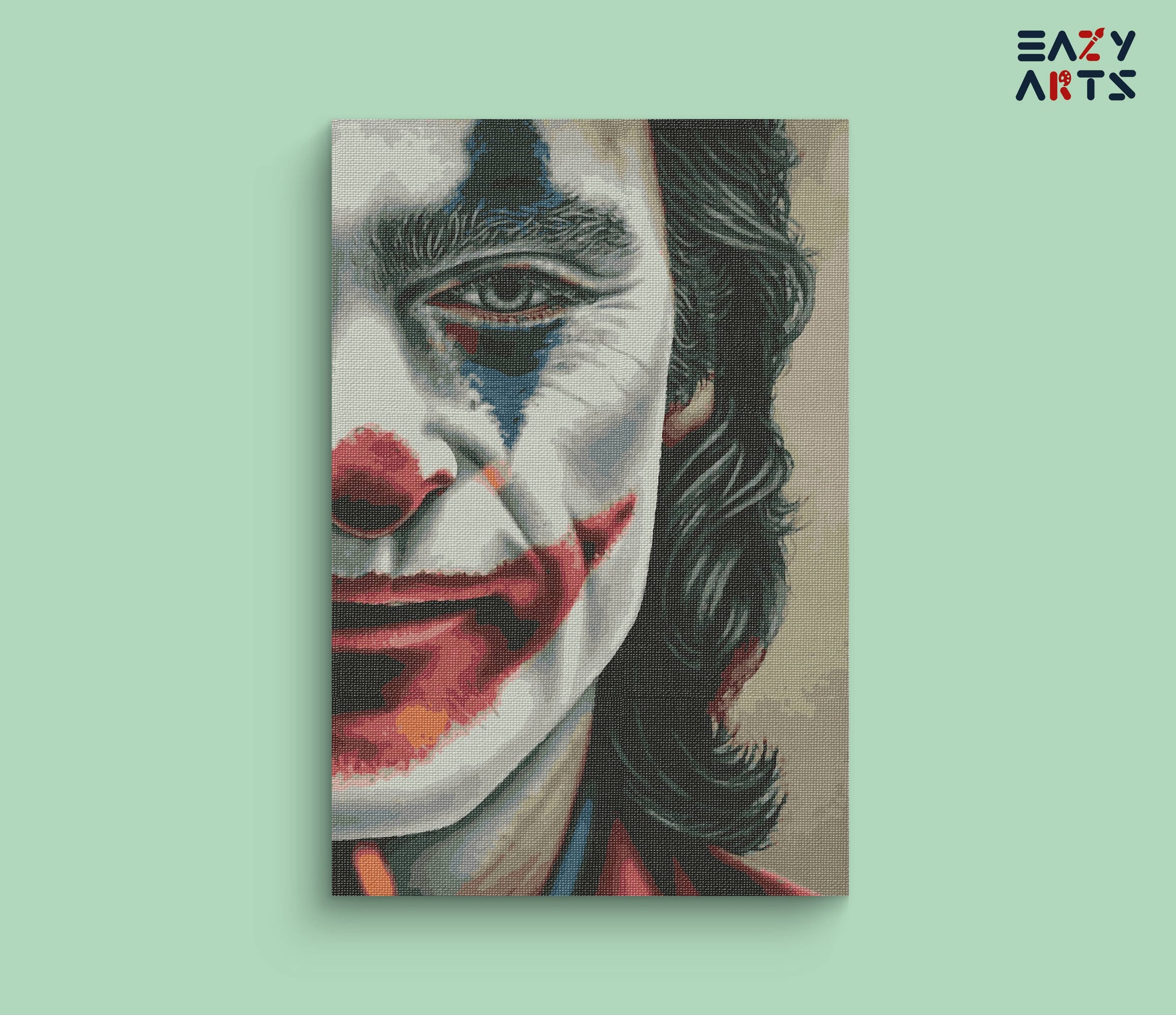 Joker Half Face paint by numbers