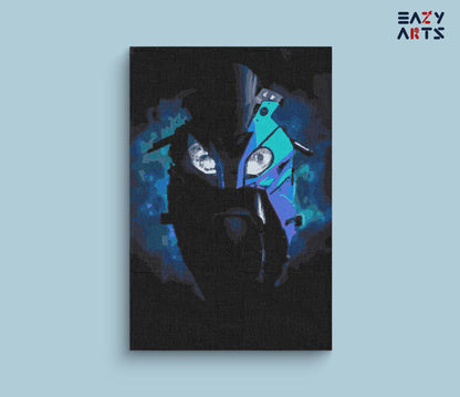 Blue Super Bike paint by numbers