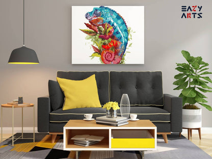 Chameleon Colorful paint by numbers kit