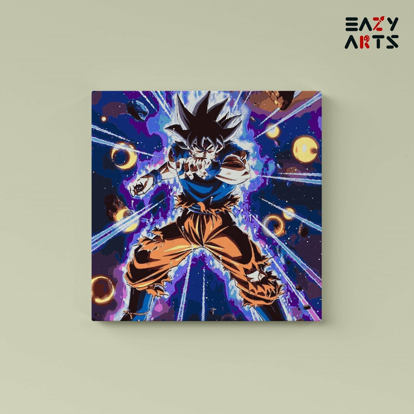Goku Fighting paint by numbers