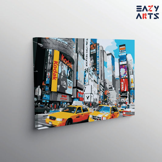Cars on the signal Time Sqaure NY paint by numbers