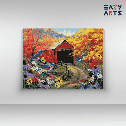 Birds and House PBN kit