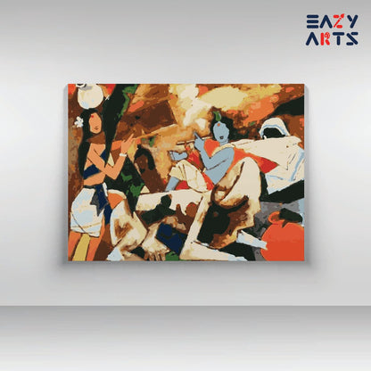 Krishna by MF Husain PBN kit