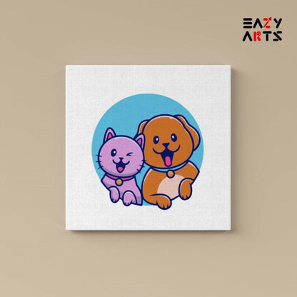 Cat and Dog Paint By Numbers kit for kids