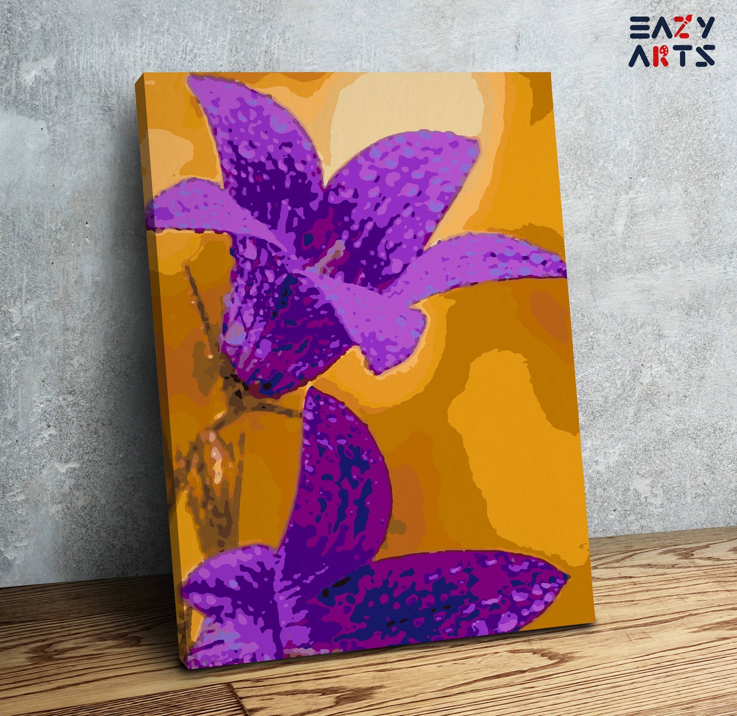 Lily Purple Flower PBN kit