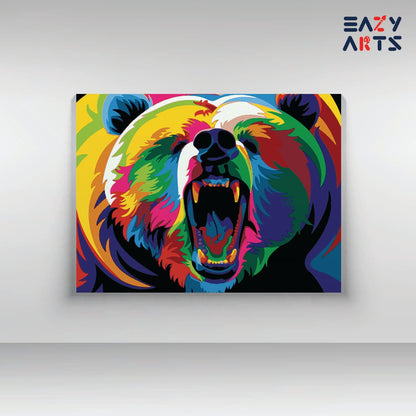 bear screeming PBN kit