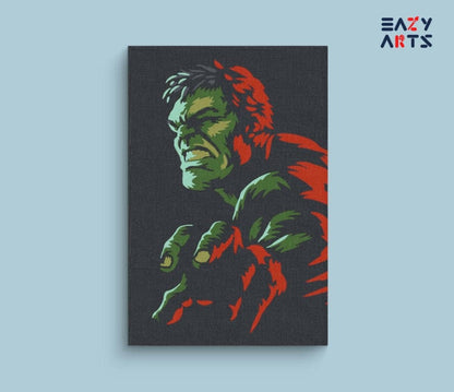 Hulk Abstract Paint By Numbers kit for kids