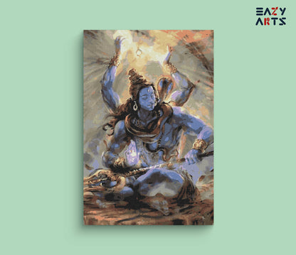 Lord Shiva Sitting paint by numbers