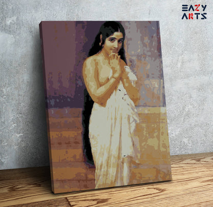 Fresh From Bath by raja ravi varma PBN kit