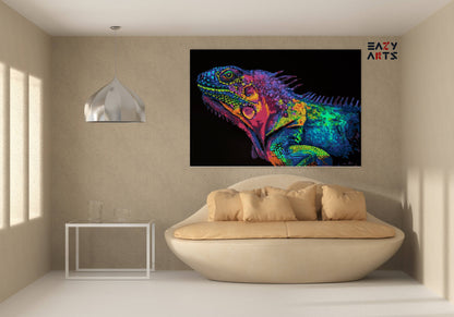 Colorful Reptile paint by numbers kit