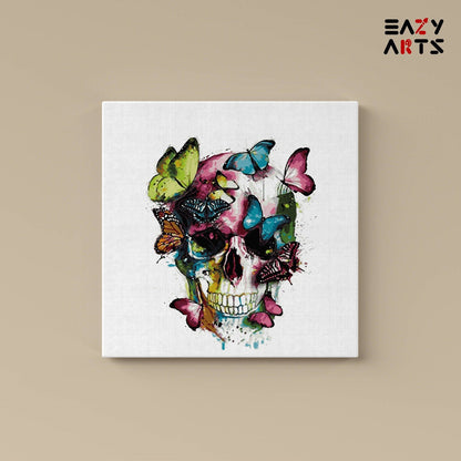 Butterfly on Skull paint by numbers