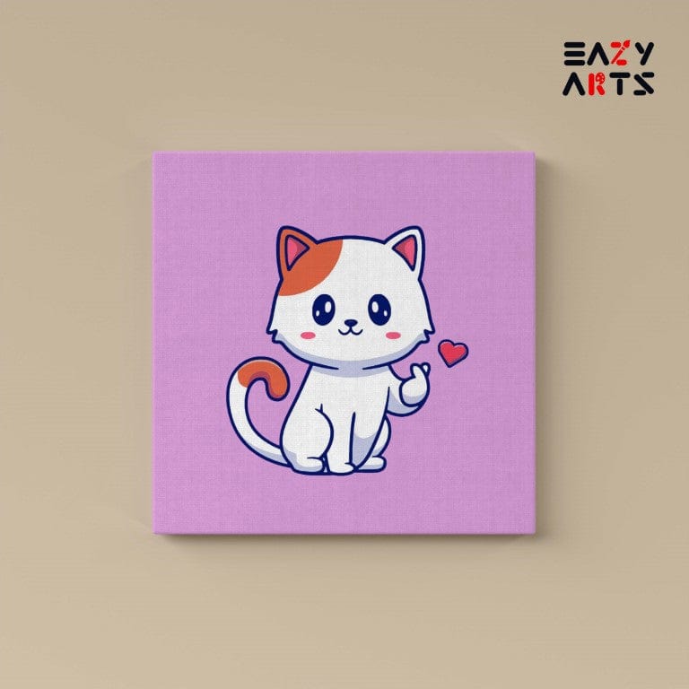 Cute Cat Paint By Numbers kit for kids – eazyarts.in