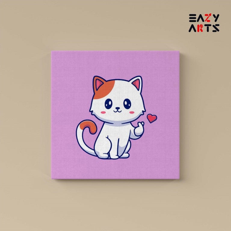 Cute Cat Paint By Numbers kit for kids