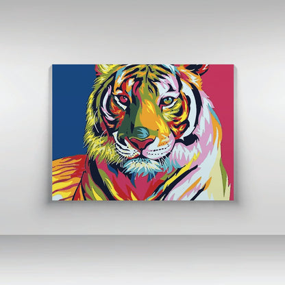 Tiger face abstract colorful PBN kit