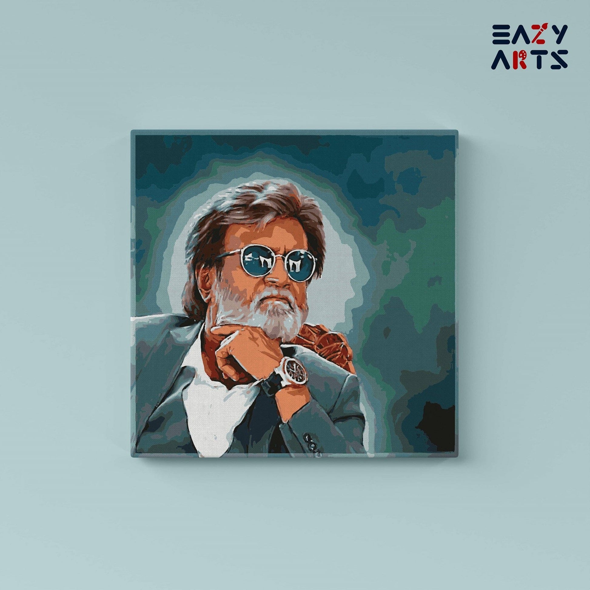 Super Star Rajnikant Stylish Paint By Numbers kit by Eazy Arts