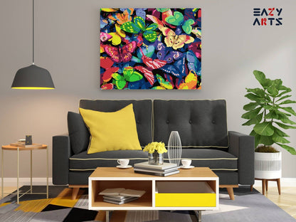 Colorful Butterfliesl paint by numbers kit