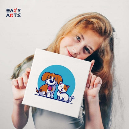 Dog Cat Friends Paint By Numbers kit